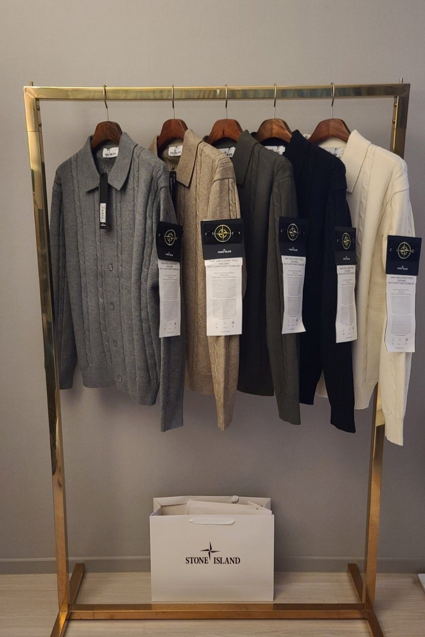 스톤아일랜드 꽈배기 니트 가디건