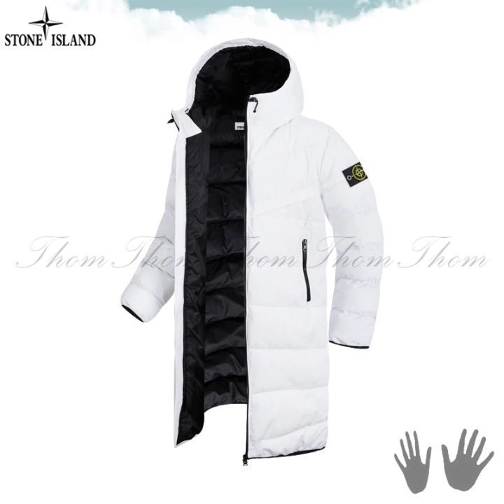 스톤아일랜드 절개후드 롱패딩
