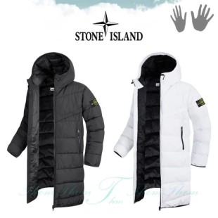스톤아일랜드 절개후드 롱패딩