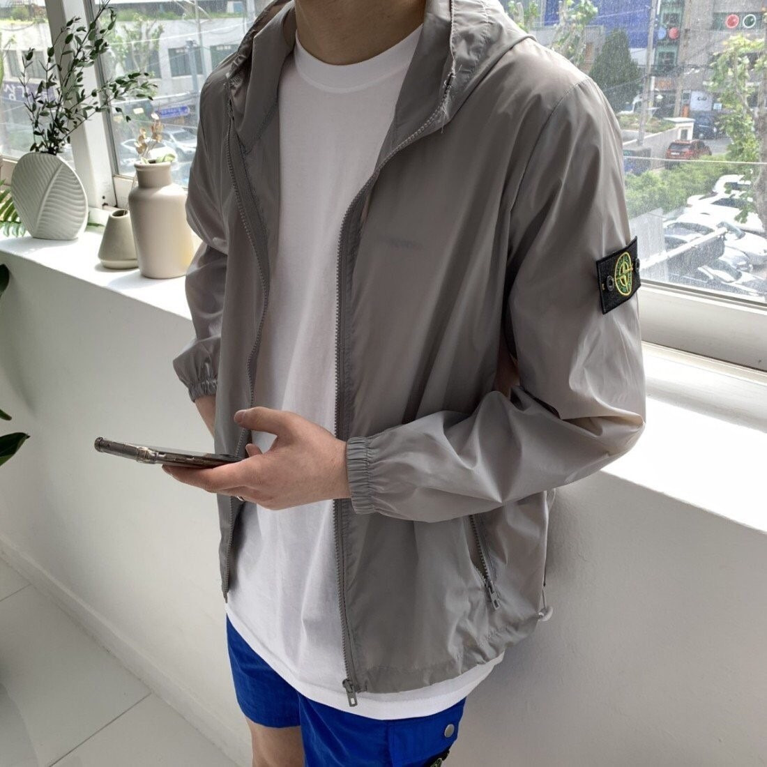 베이직 스트링 윈드스토퍼 바람막이