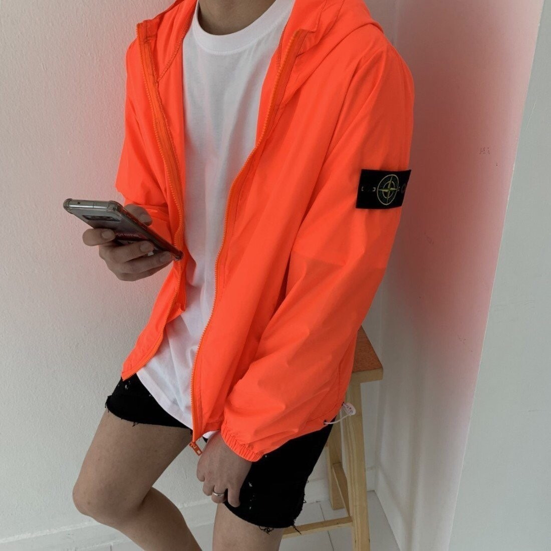 베이직 스트링 윈드스토퍼 바람막이