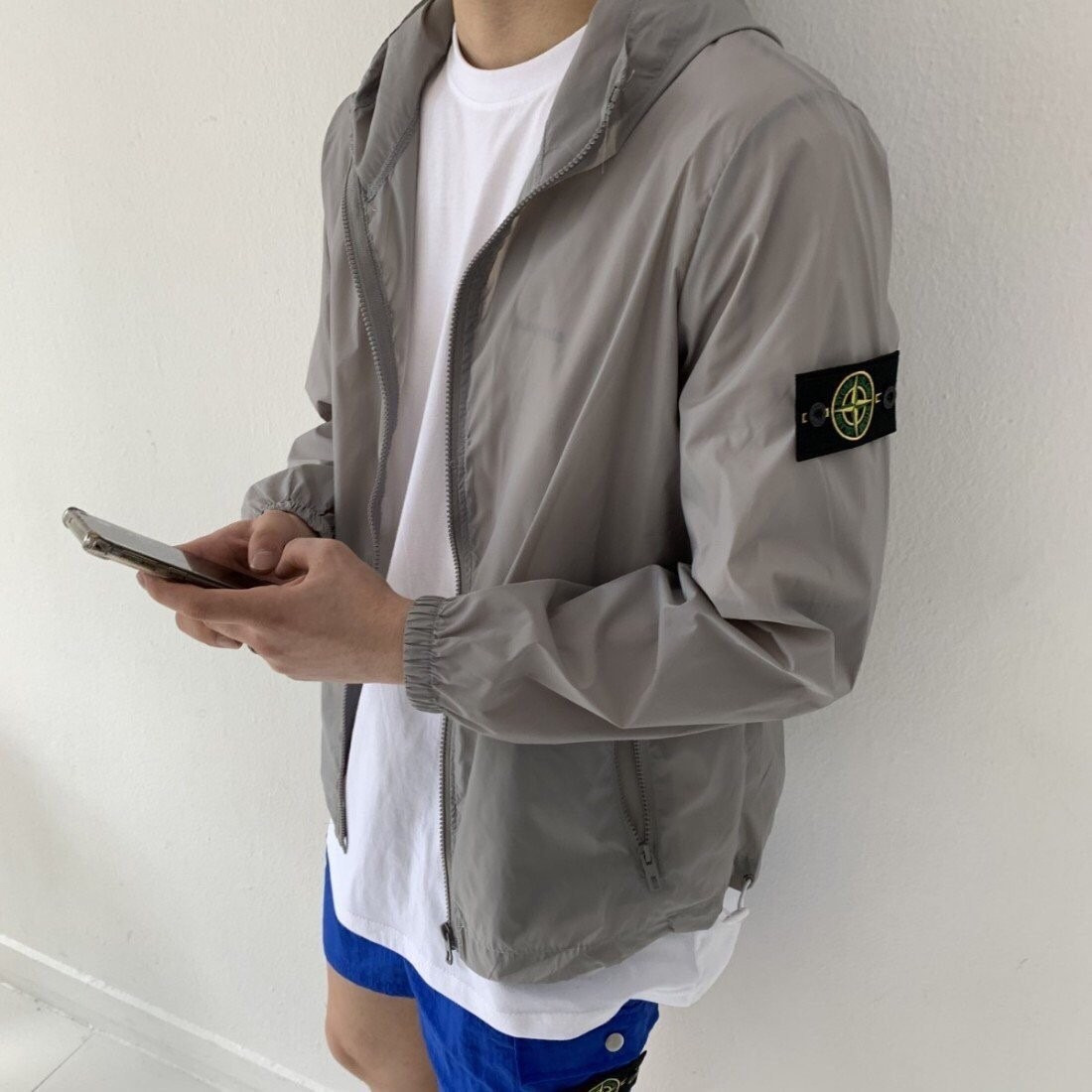 베이직 스트링 윈드스토퍼 바람막이