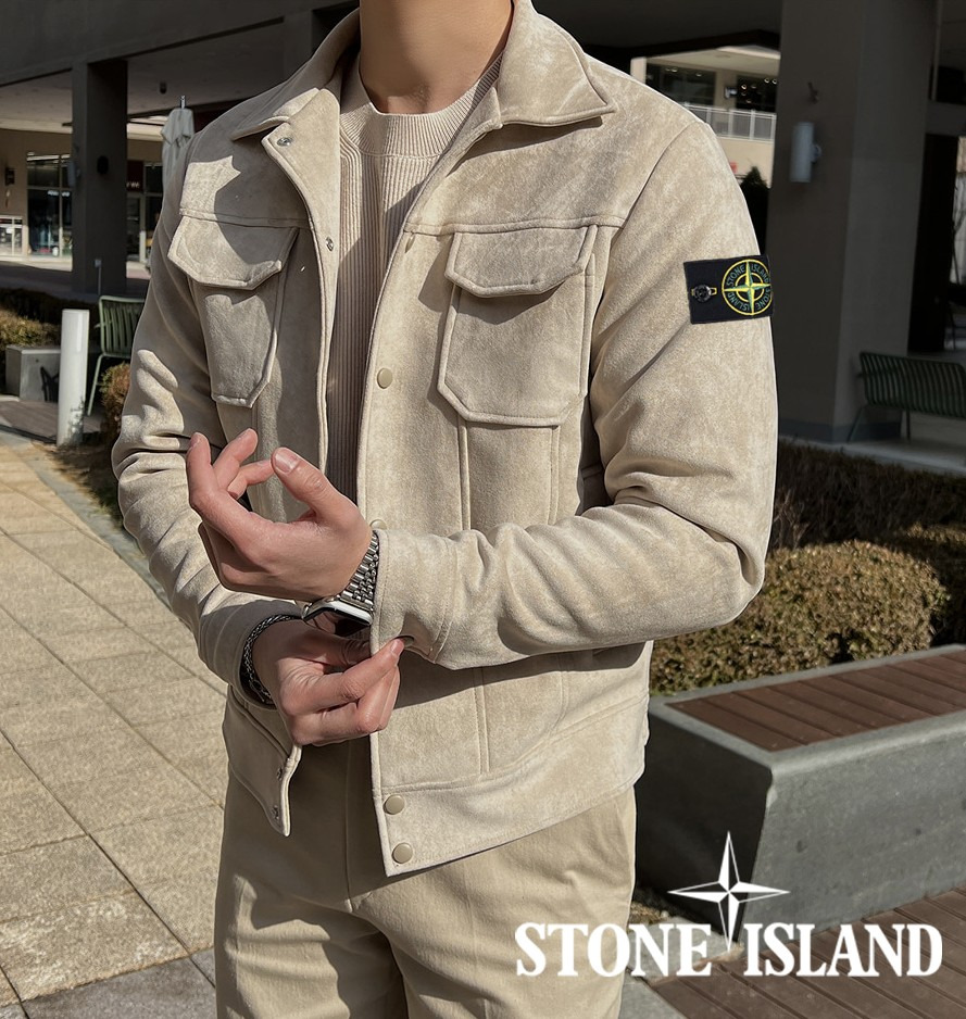 스톤아일랜드 투포켓 스웨이드 자켓