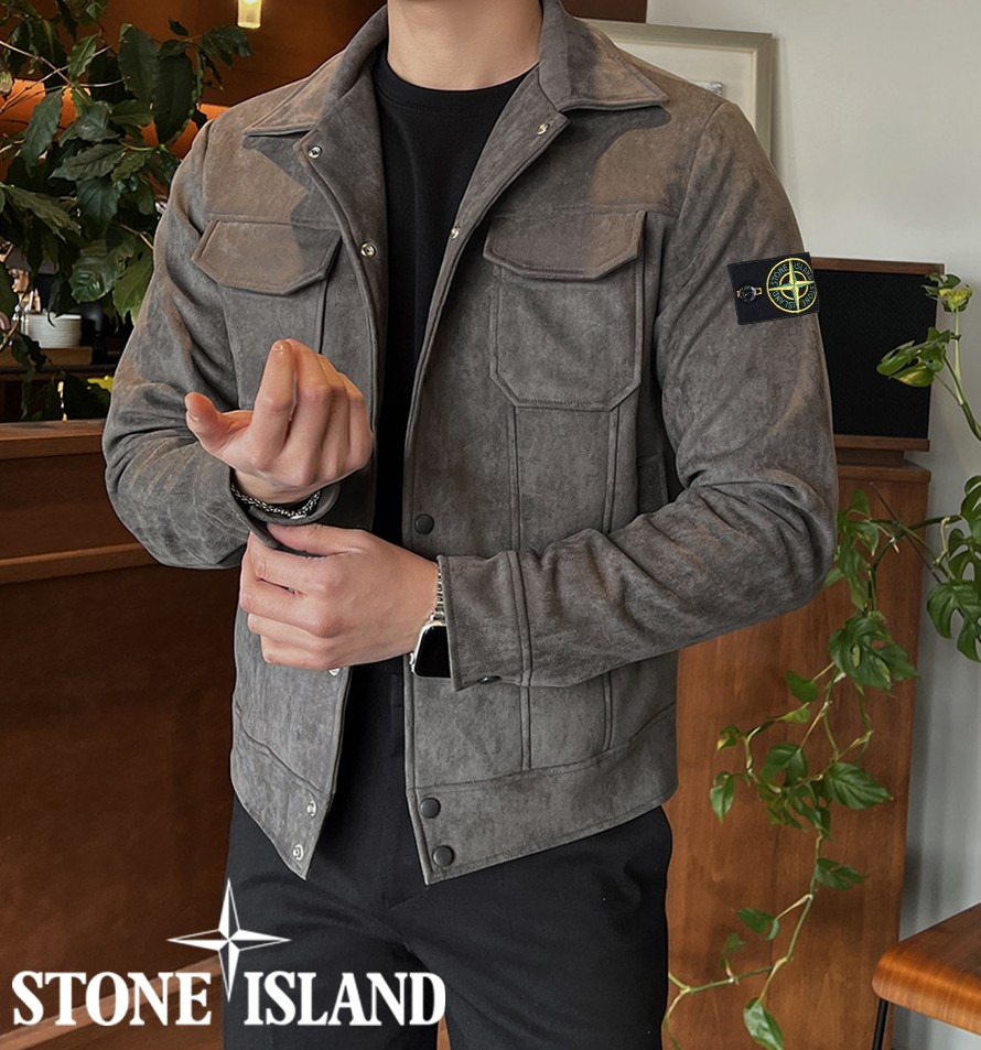 스톤아일랜드 투포켓 스웨이드 자켓