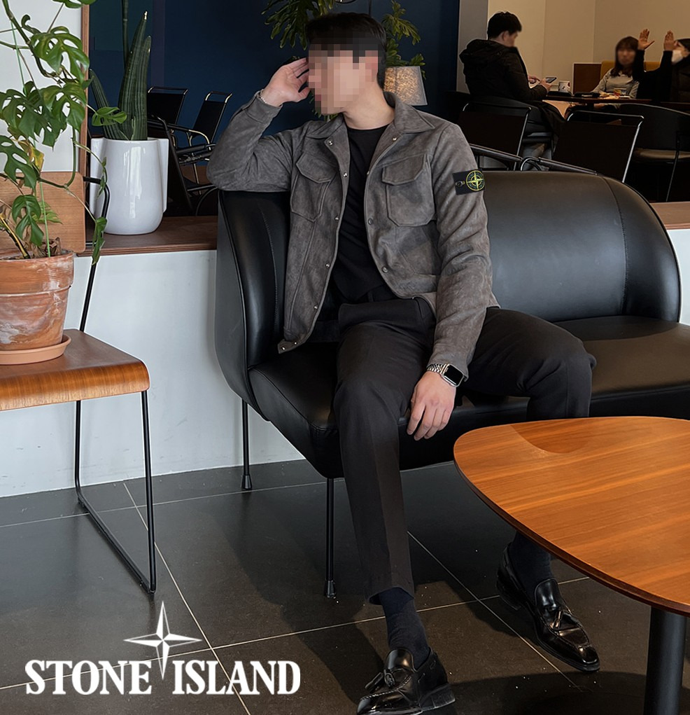 스톤아일랜드 투포켓 스웨이드 자켓