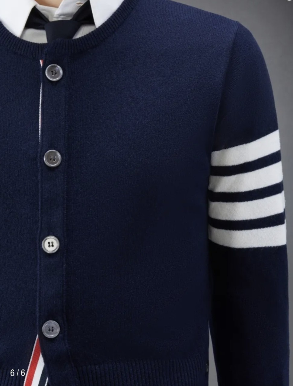 톰브라운 사선완장 라운드 가디건