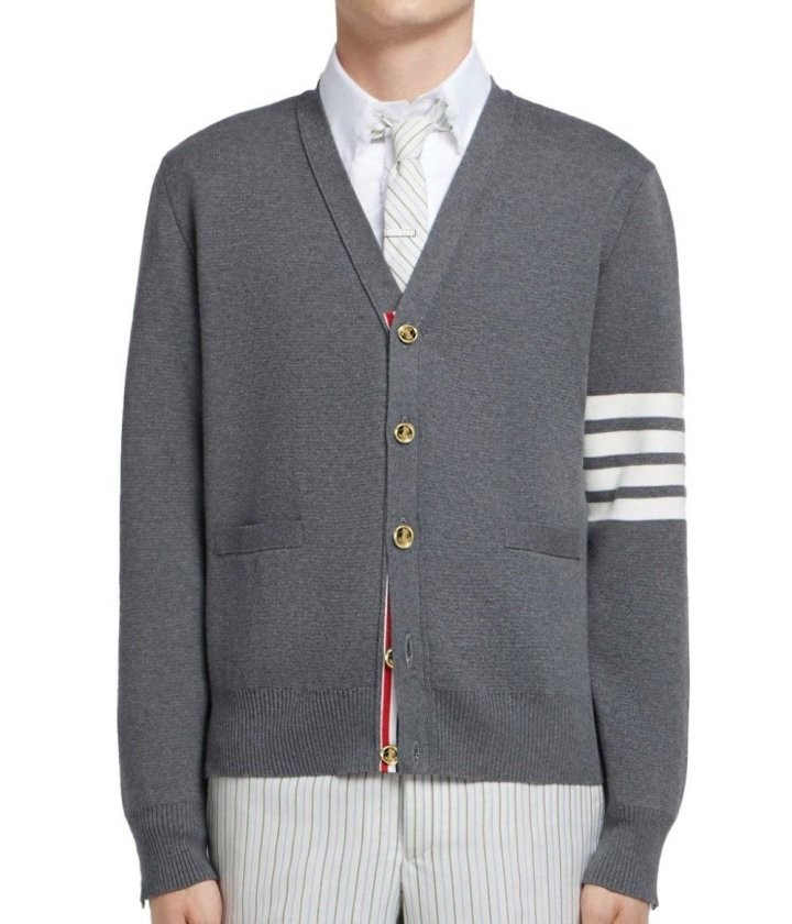 톰브라운 사선 골드버튼 가디건