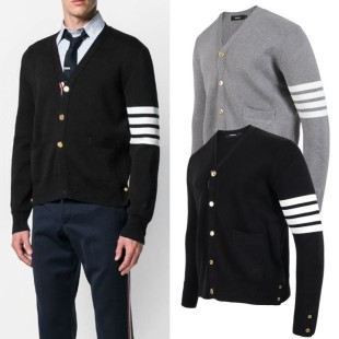 톰브라운 사선 골드버튼 가디건