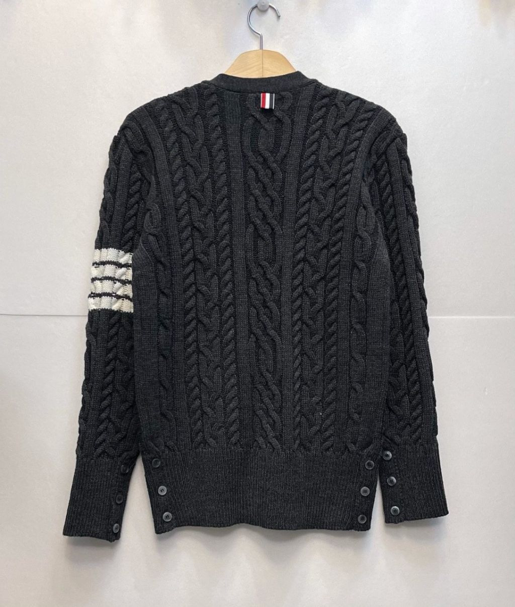 톰브라운 프리미엄 사선 꽈배기 가디건