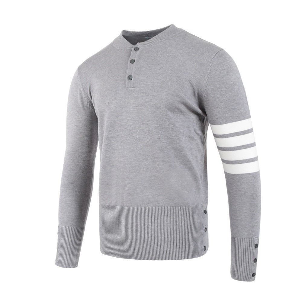 톰브라운  오픈라운드 사선 울 니트