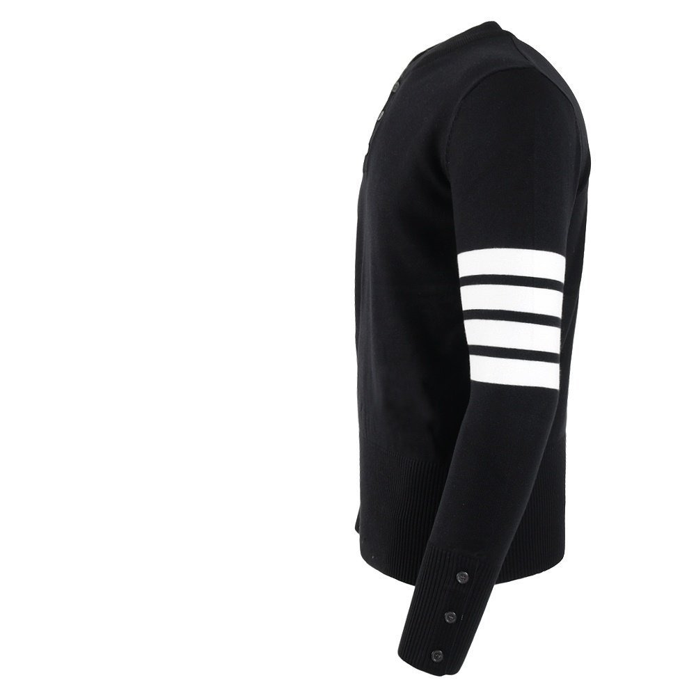 톰브라운  오픈라운드 사선 울 니트