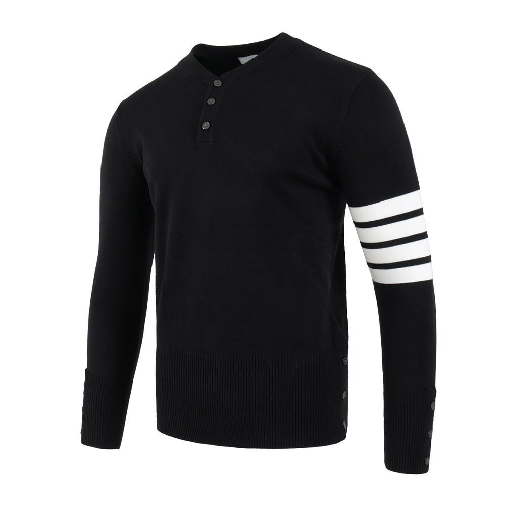 톰브라운  오픈라운드 사선 울 니트