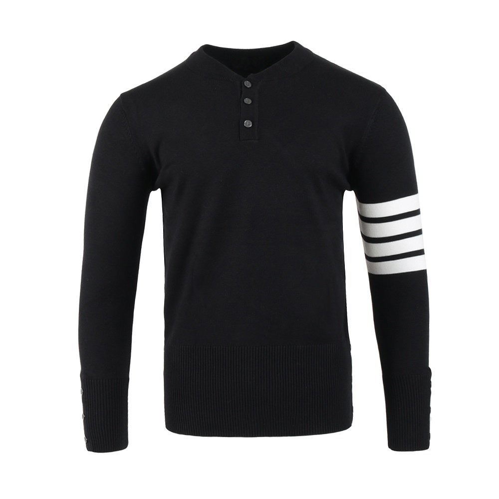 톰브라운  오픈라운드 사선 울 니트