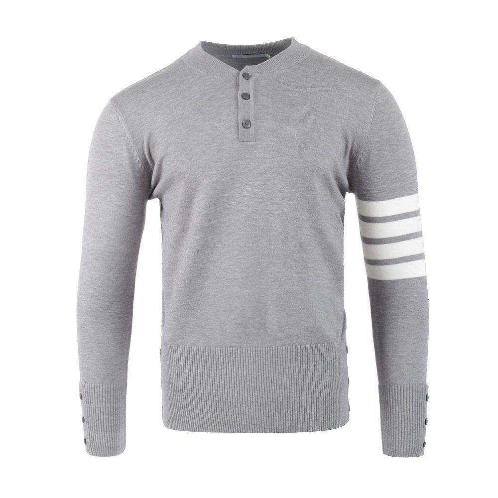 톰브라운  오픈라운드 사선 울 니트