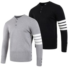 톰브라운  오픈라운드 사선 울 니트