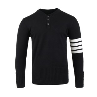 톰브라운  오픈라운드 사선 울 니트