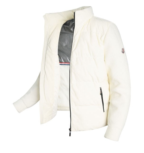 몽클레어 코듀로이 덕다운 니트 패딩