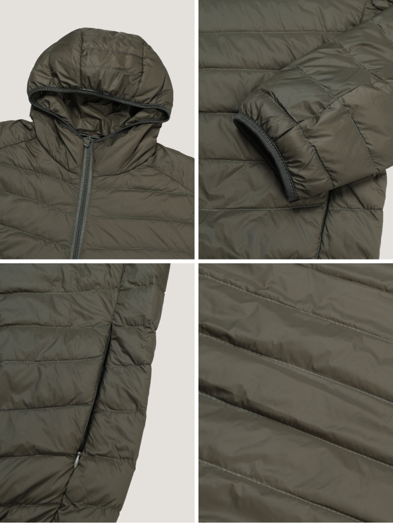 스톤아일랜드 경량 후드 패딩