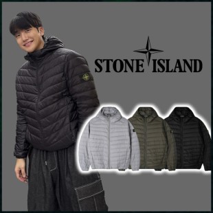 스톤아일랜드 경량 후드 패딩