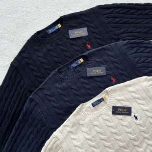 폴로 랄프로렌 보이즈 코튼 케이블 라운드 니트 (3color)